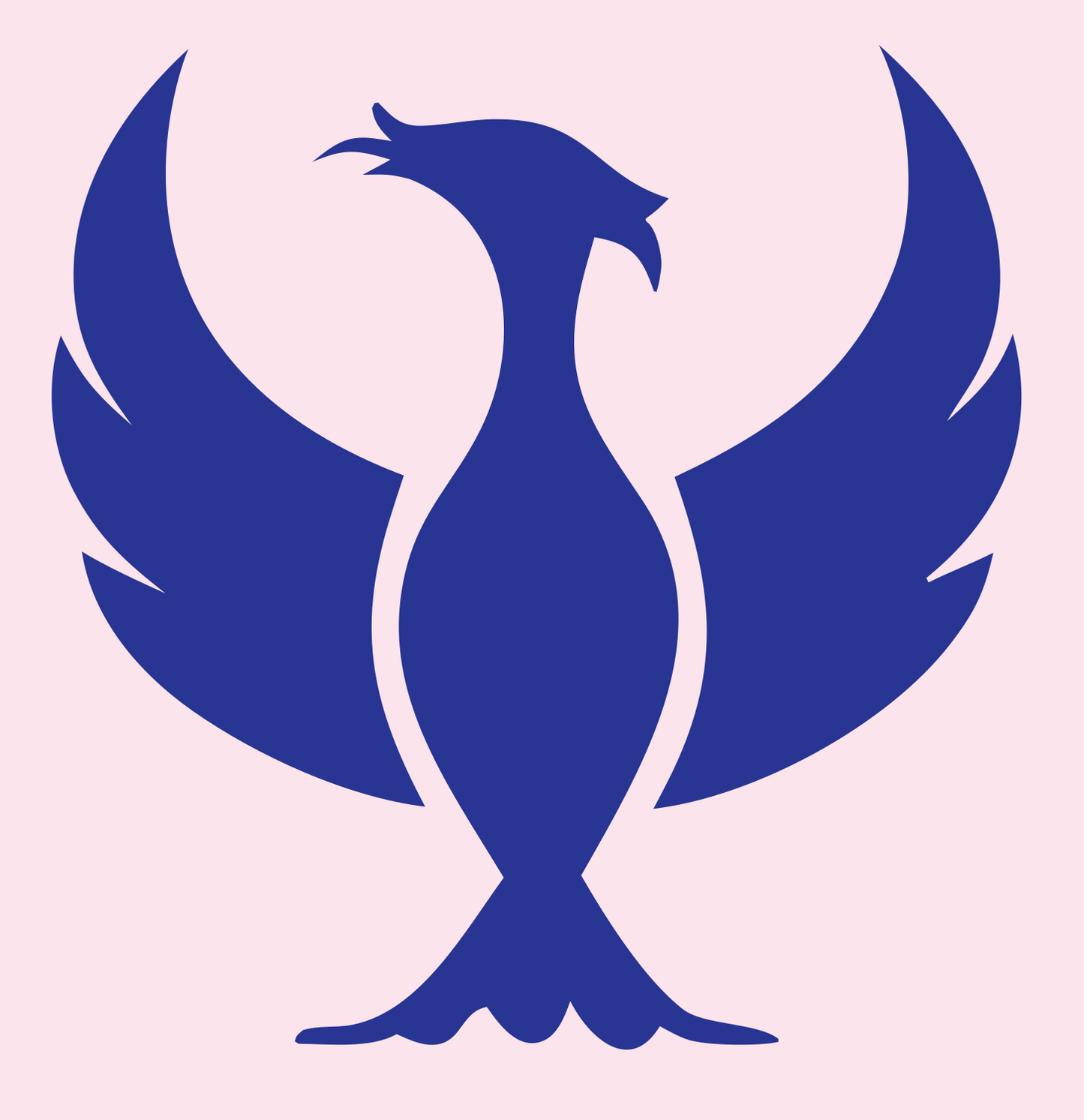Bold Phoenix Stance Mark #fce4ec/#283593