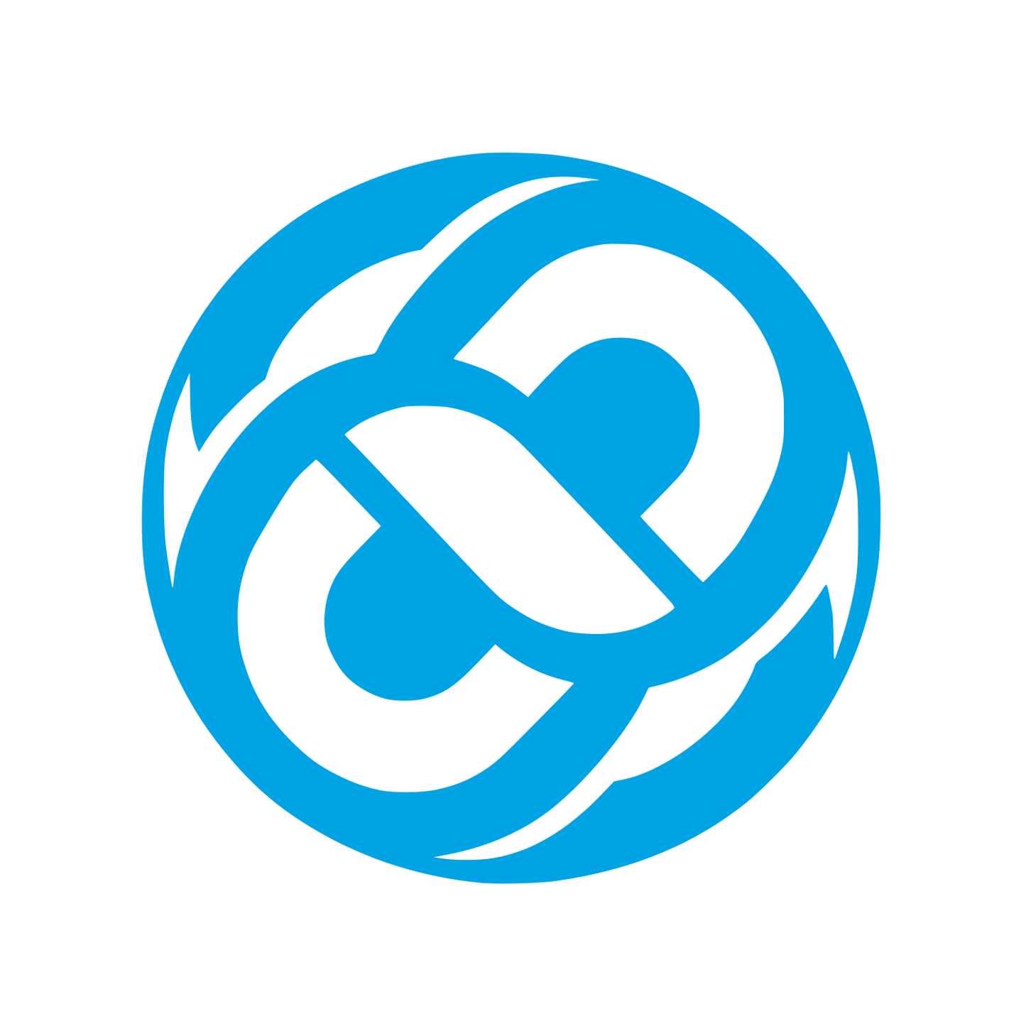 Chain Knot Logo #00a3e4