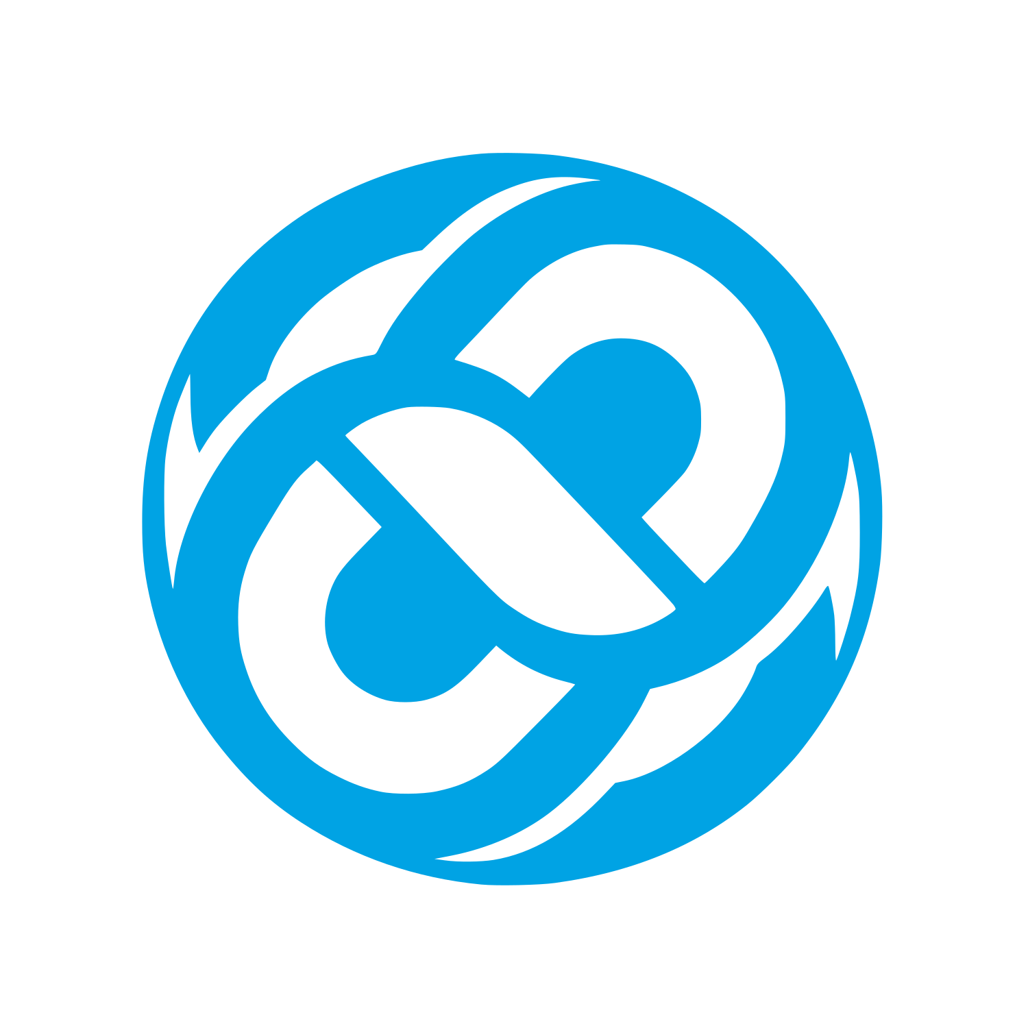 Chain Knot Logo #00a3e4