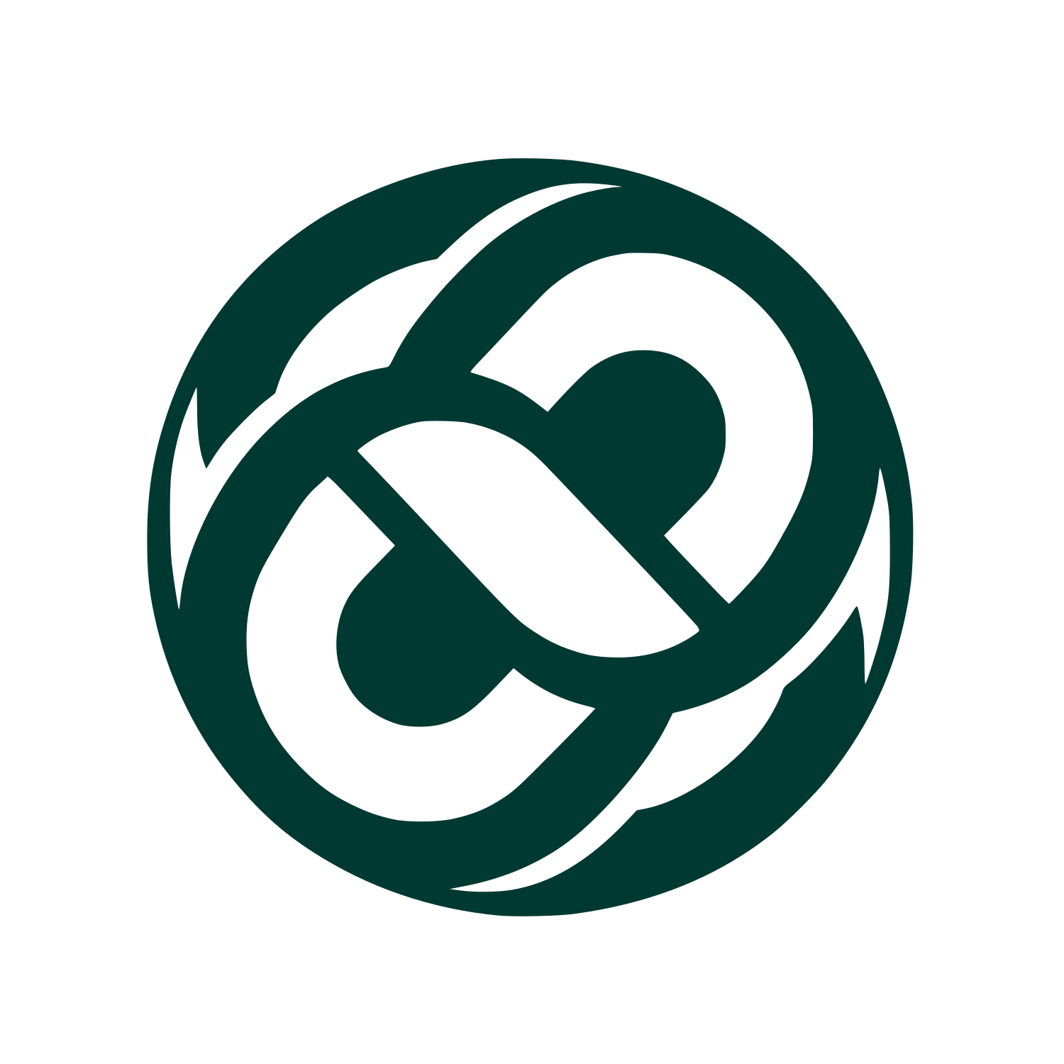 Chain Knot Logo #003932