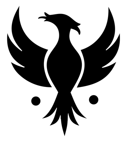 Bold Phoenix Spread Wings Mark #ffffff/#000000
