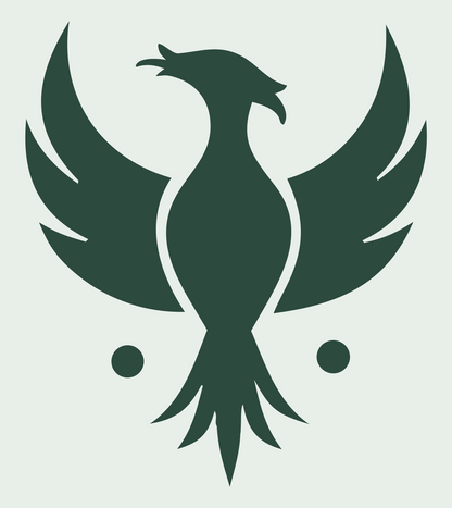 Bold Phoenix Spread Wings Mark #e8efe9/#2d4a3e