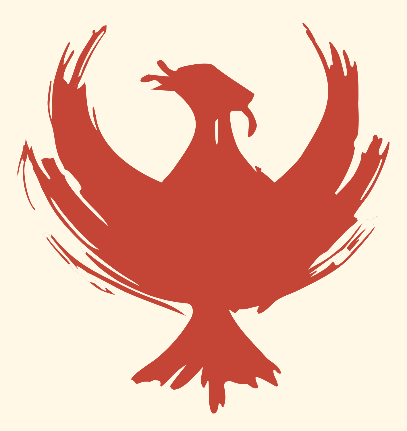 Chunky Phoenix Raptor Mark #fff8e7/#c44536
