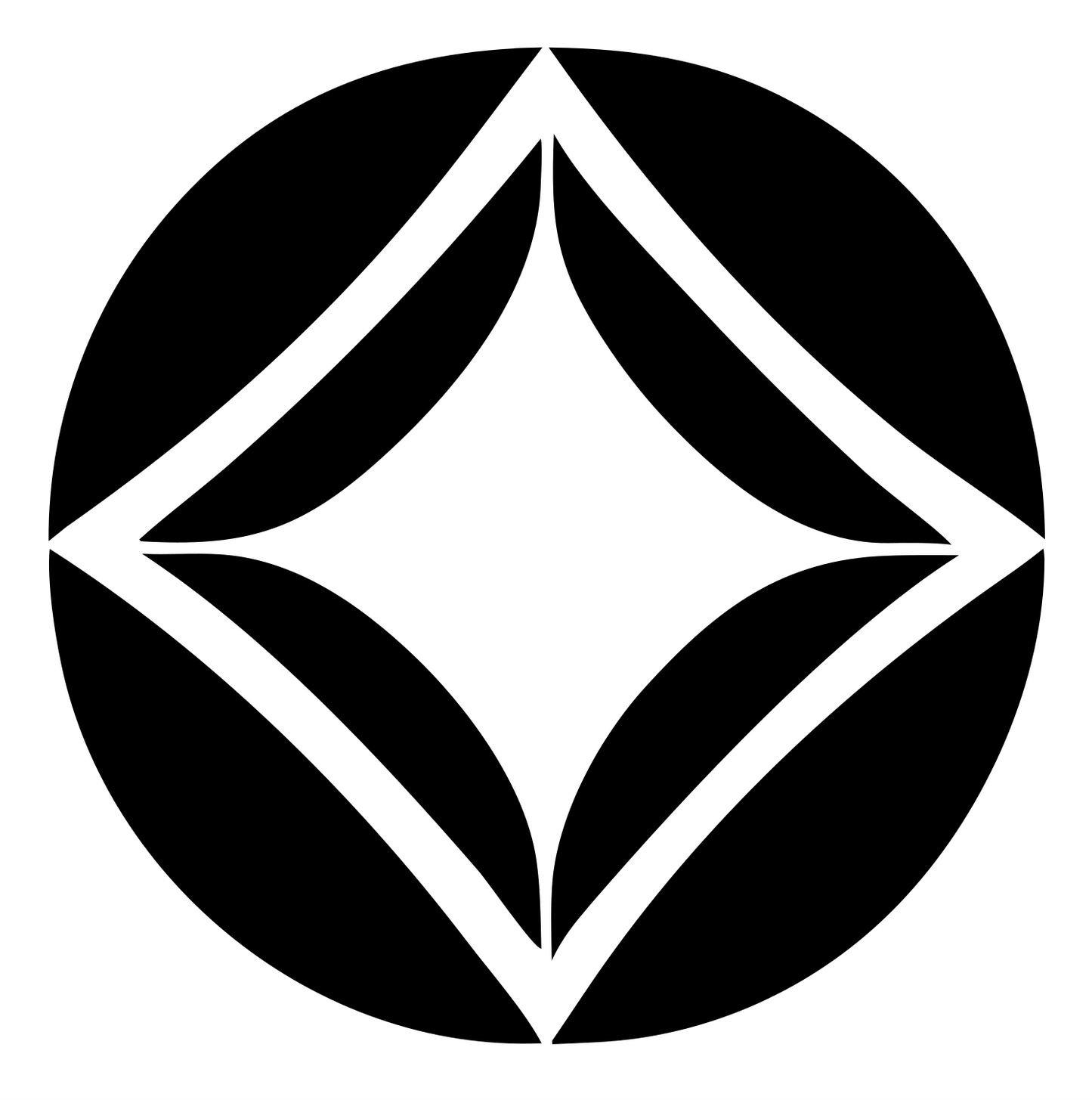 Bold Diamond Circle Emblem #ffffff/#000000