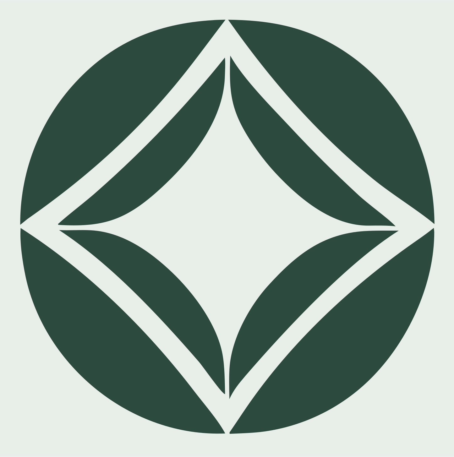 Bold Diamond Circle Emblem #e8efe9/#2d4a3e
