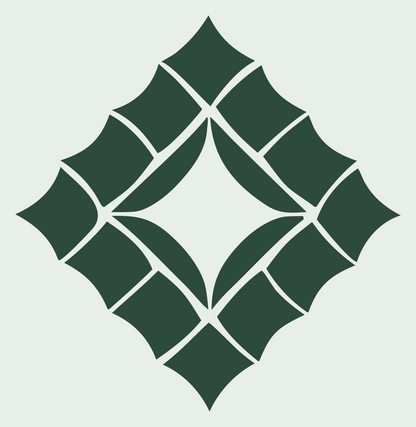 Geometric Diamond Star Mark #e8efe9/#2d4a3e