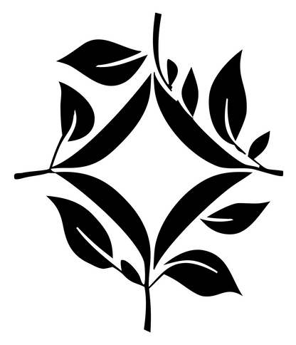 Bold Botanical Diamond Mark #ffffff/#000000
