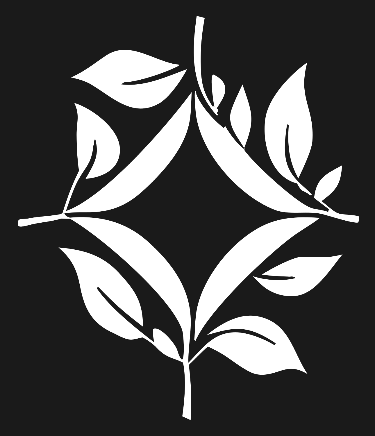 Bold Botanical Diamond Mark #1a1a1a/#ffffff