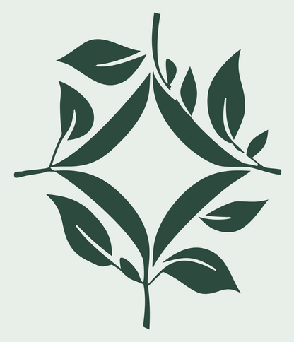 Bold Botanical Diamond Mark #e8efe9/#2d4a3e
