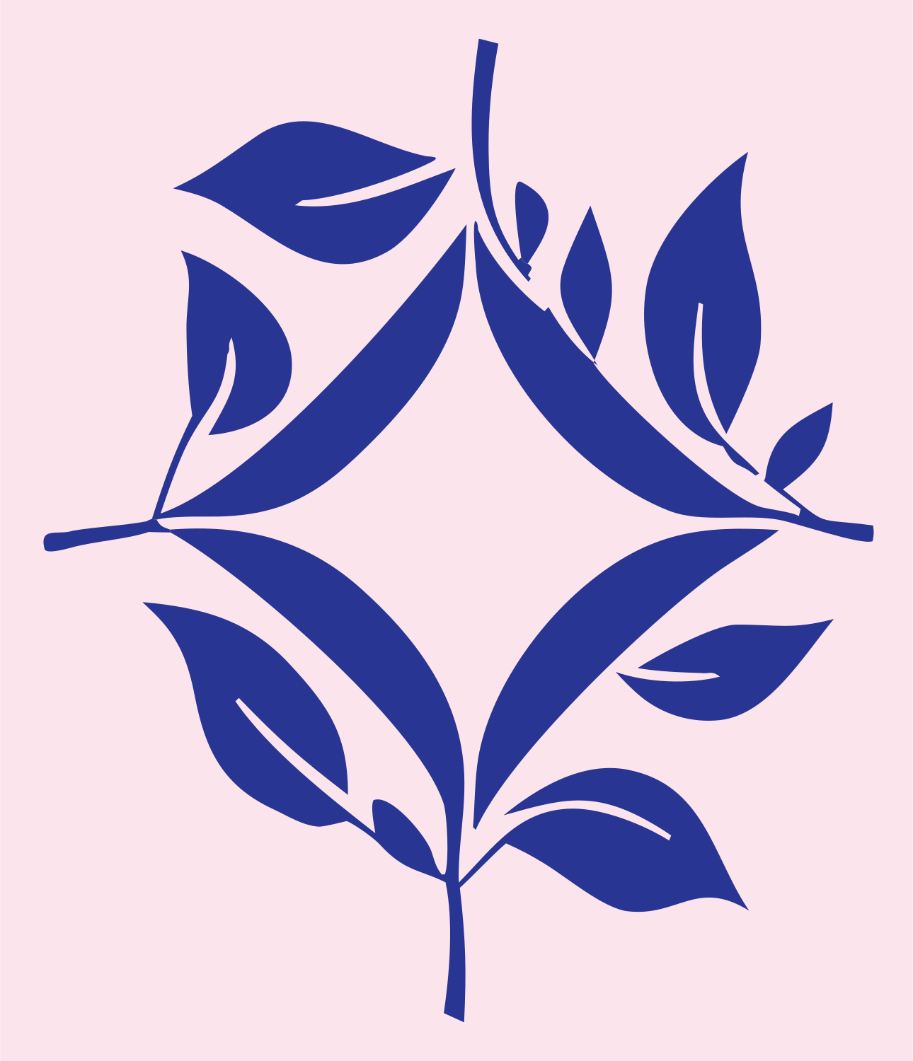 Bold Botanical Diamond Mark #fce4ec/#283593