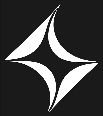 Bold Four-Point Star Icon #1a1a1a/#ffffff