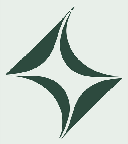 Bold Four-Point Star Icon #e8efe9/#2d4a3e
