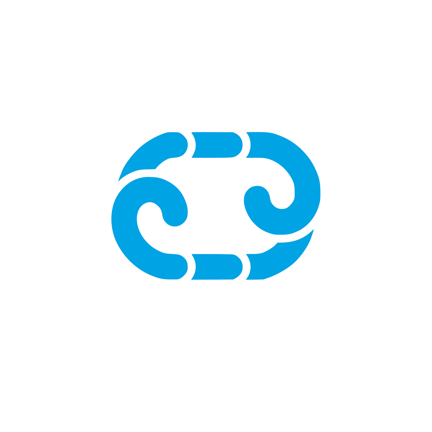 Abstract Chain Logo #00a3e4