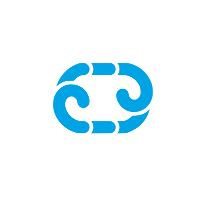 Abstract Chain Logo #00a3e4