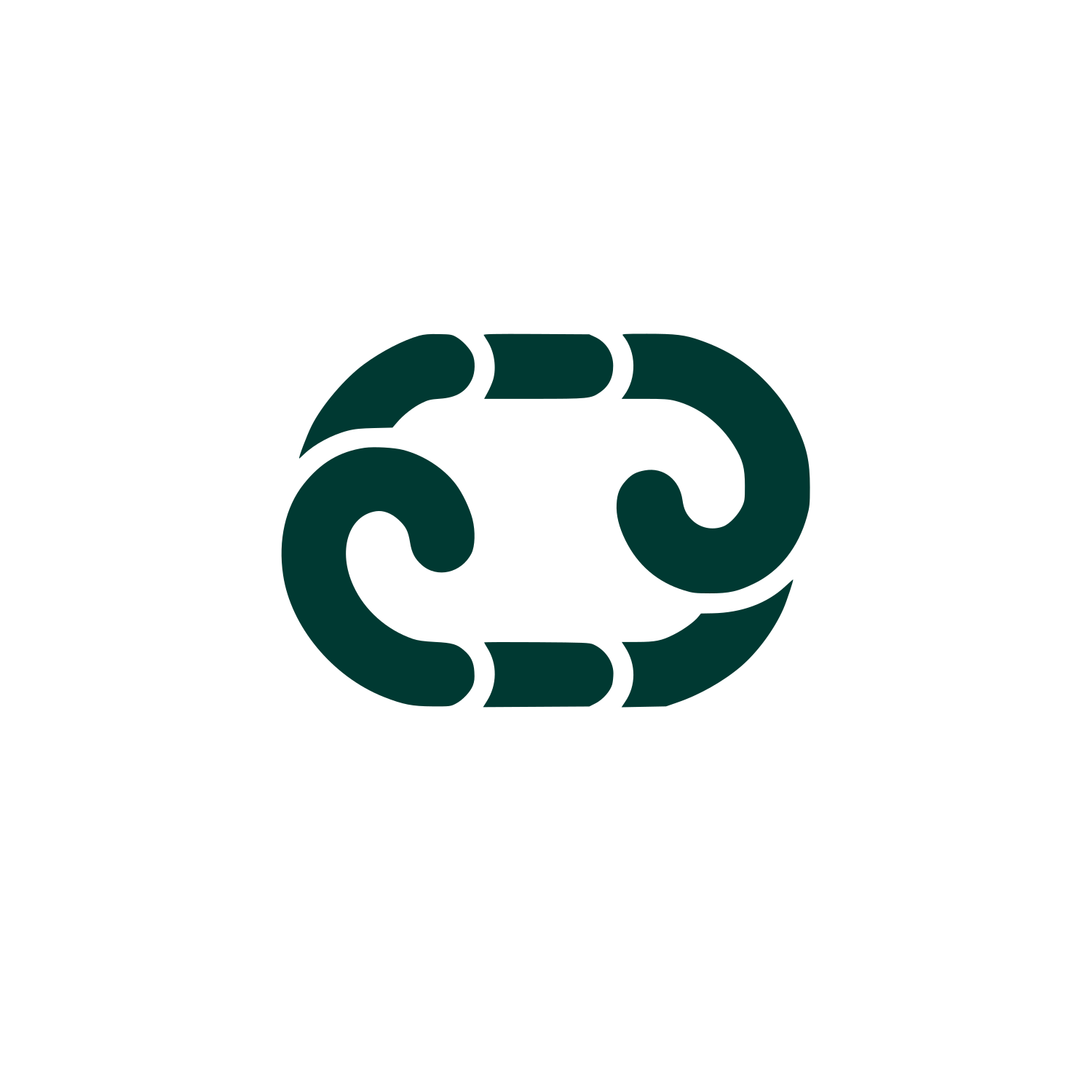 Abstract Chain Logo #003932