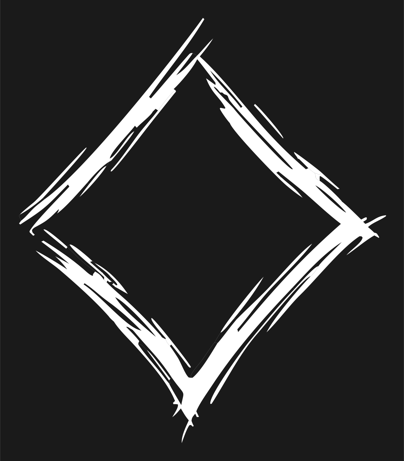 Hand-Drawn Diamond Frame Mark #1a1a1a/#ffffff
