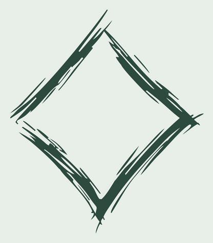Hand-Drawn Diamond Frame Mark #e8efe9/#2d4a3e