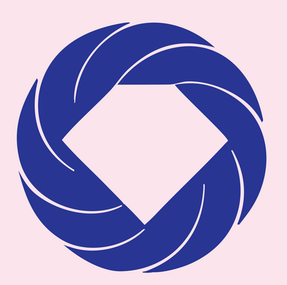 Shutter Diamond Rotation Mark #fce4ec/#283593