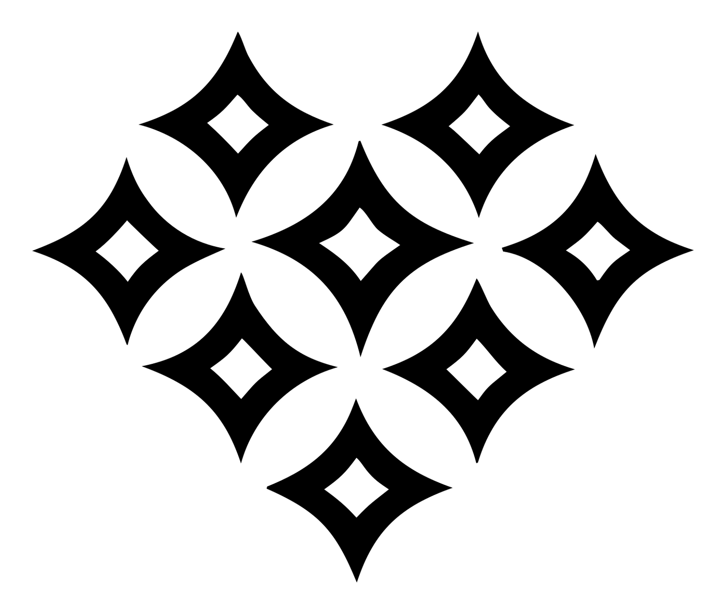 Diamond Star Heart Badge #ffffff/#000000