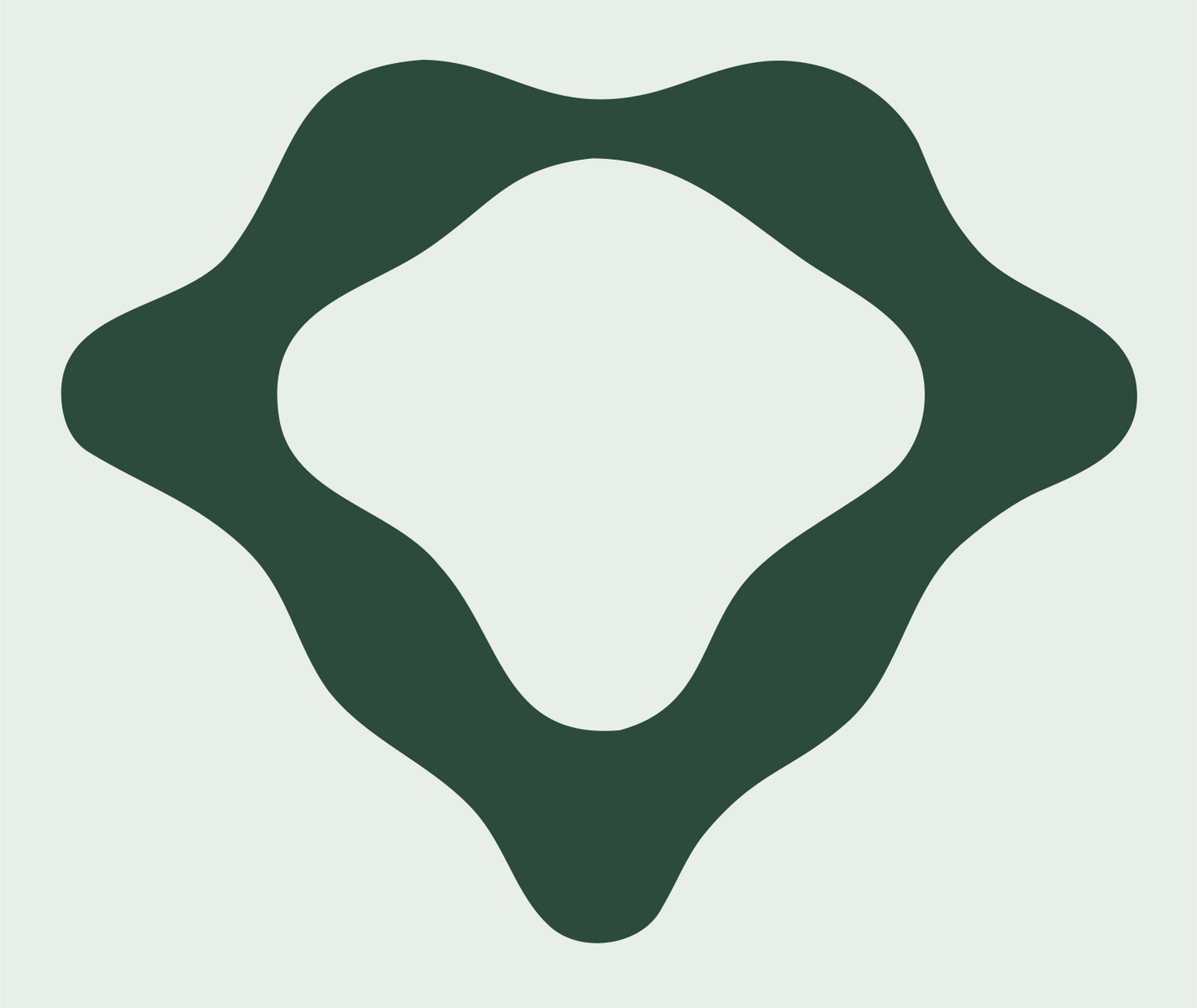 Organic Diamond Ring Mark #e8efe9/#2d4a3e