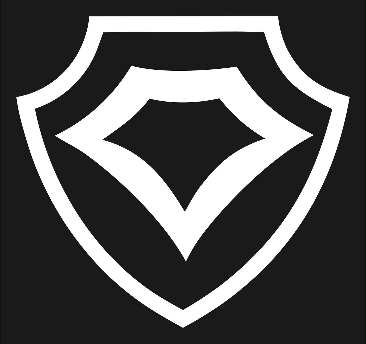 Monoline Shield Diamond Crest #1a1a1a/#ffffff