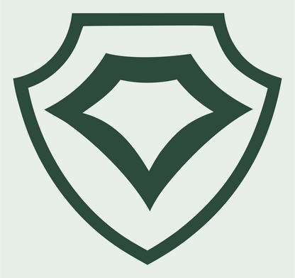 Monoline Shield Diamond Crest #e8efe9/#2d4a3e