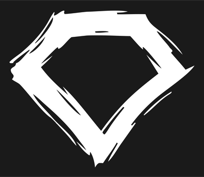 Sketchy Diamond Outline Mark #1a1a1a/#ffffff
