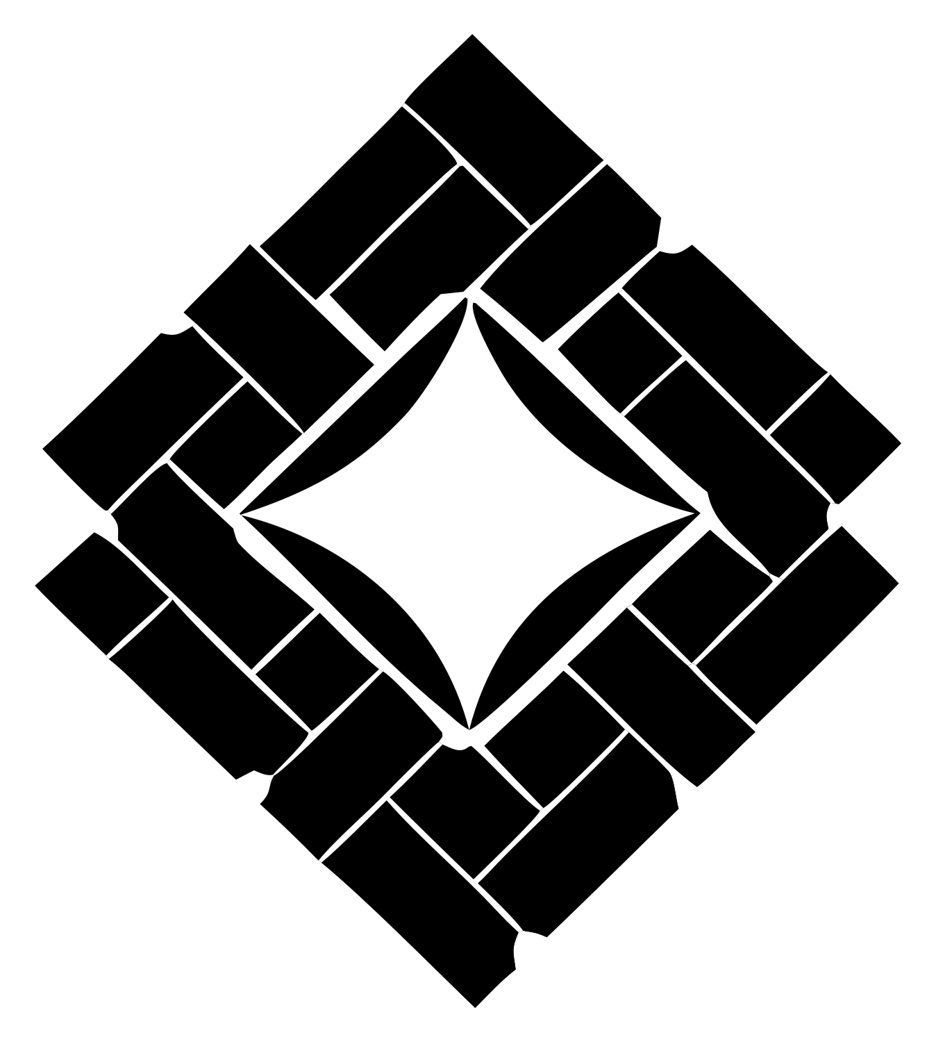 Brick Pattern Diamond Logo #ffffff/#000000