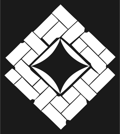 Brick Pattern Diamond Logo #1a1a1a/#ffffff