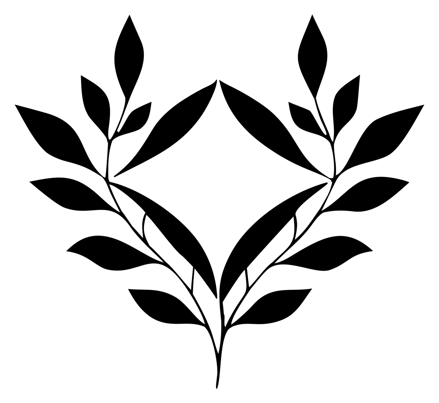 Laurel Branch Diamond Emblem #ffffff/#000000