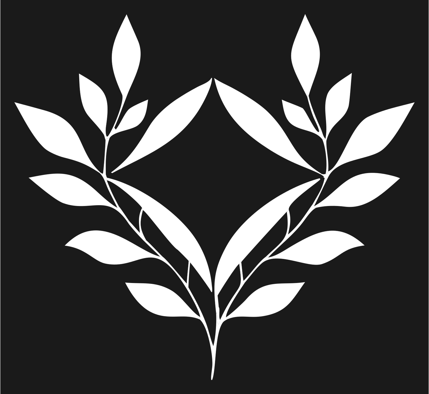 Laurel Branch Diamond Emblem #1a1a1a/#ffffff