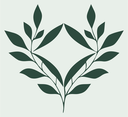 Laurel Branch Diamond Emblem #e8efe9/#2d4a3e