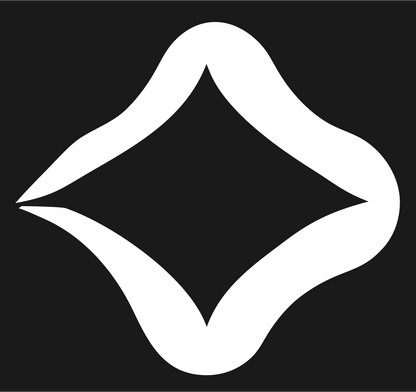 Twisted Diamond Ribbon Logo #1a1a1a/#ffffff
