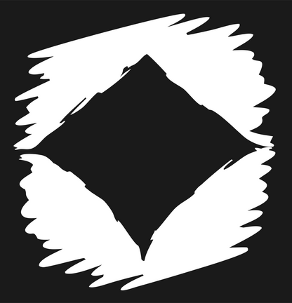 Sketchy Diamond Burst Emblem #1a1a1a/#ffffff