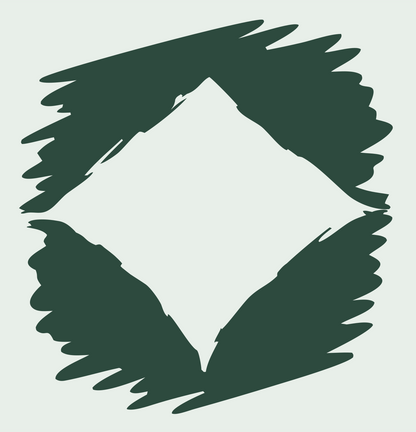 Sketchy Diamond Burst Emblem #e8efe9/#2d4a3e