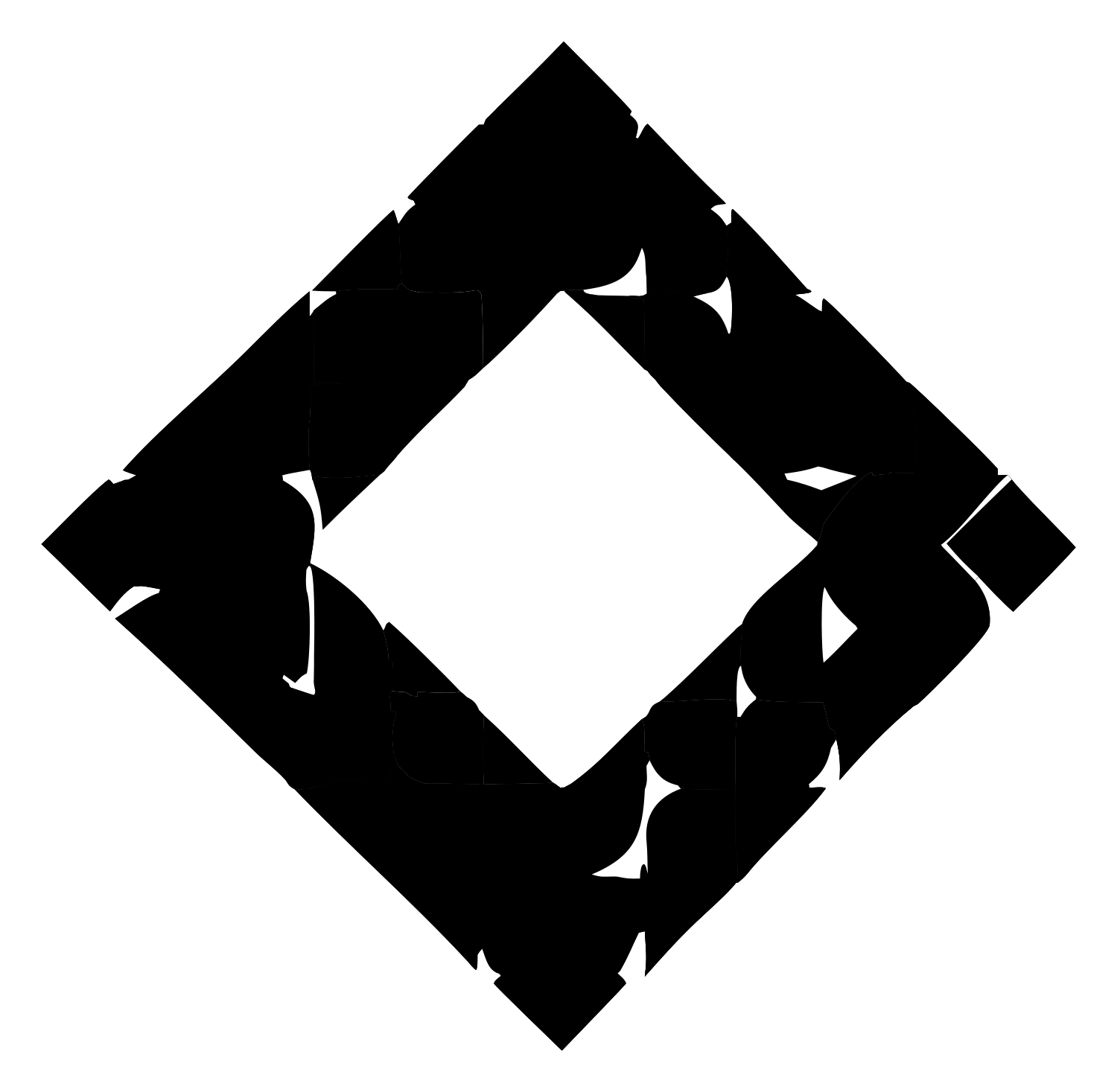 Chunky Diamond Frame Logo #ffffff/#000000