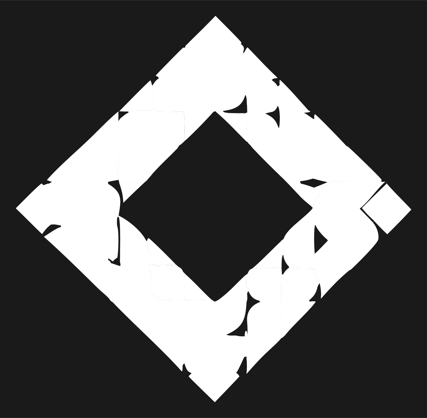 Chunky Diamond Frame Logo #1a1a1a/#ffffff
