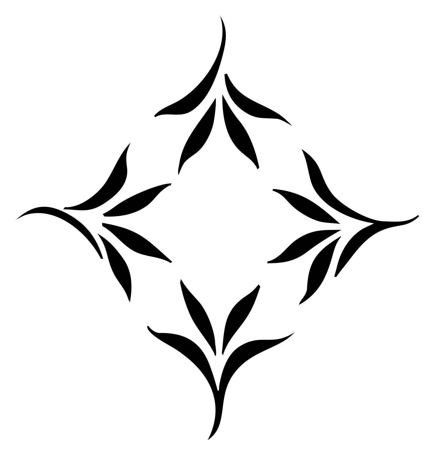 Leaf Spray Diamond Crest #ffffff/#000000