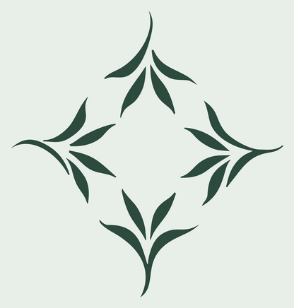 Leaf Spray Diamond Crest #e8efe9/#2d4a3e