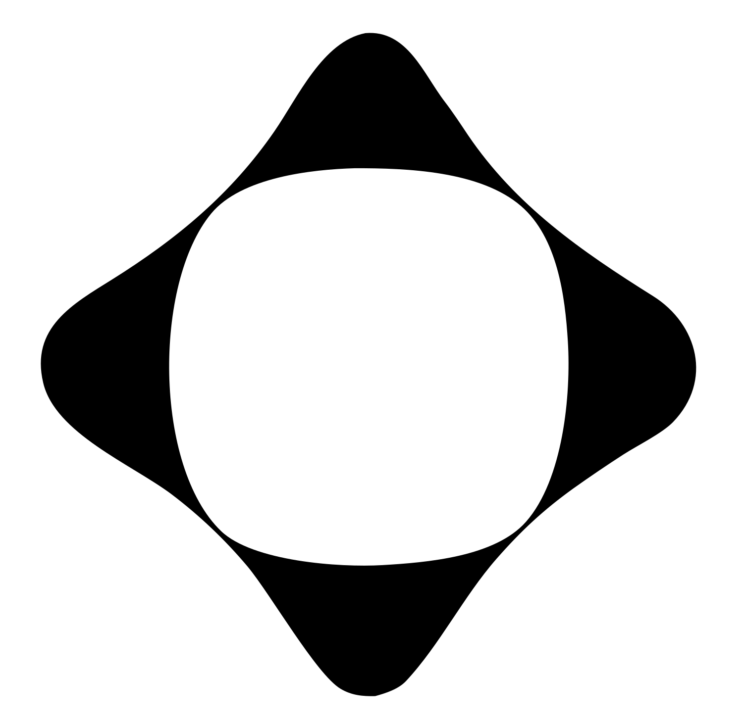 Heavy Diamond Cutout Badge #ffffff/#000000