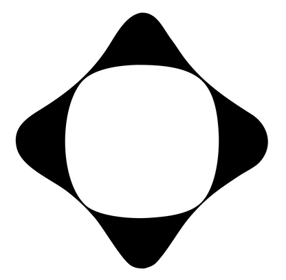 Heavy Diamond Cutout Badge #ffffff/#000000