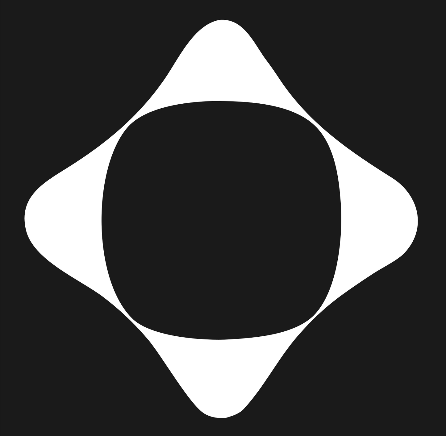 Heavy Diamond Cutout Badge #1a1a1a/#ffffff