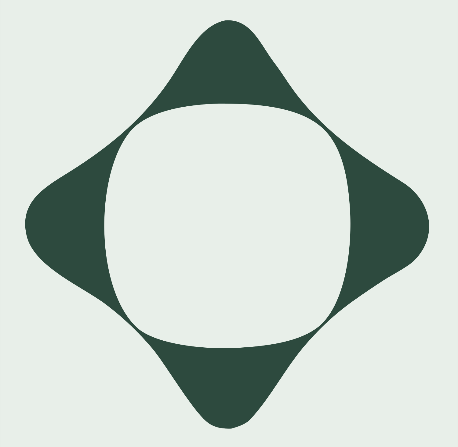 Heavy Diamond Cutout Badge #e8efe9/#2d4a3e