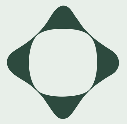 Heavy Diamond Cutout Badge #e8efe9/#2d4a3e