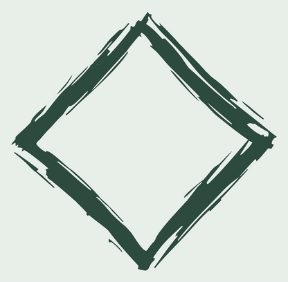 Hand-Drawn Diamond Border Badge #e8efe9/#2d4a3e