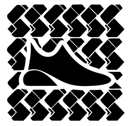 Bold Sneaker Chevron Badge #ffffff/#000000