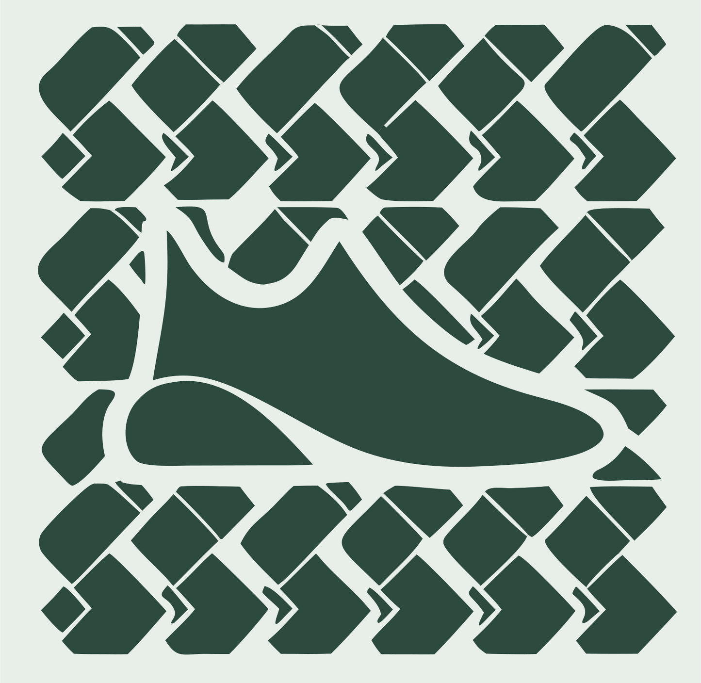 Bold Sneaker Chevron Badge #e8efe9/#2d4a3e