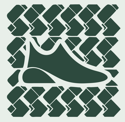 Bold Sneaker Chevron Badge #e8efe9/#2d4a3e