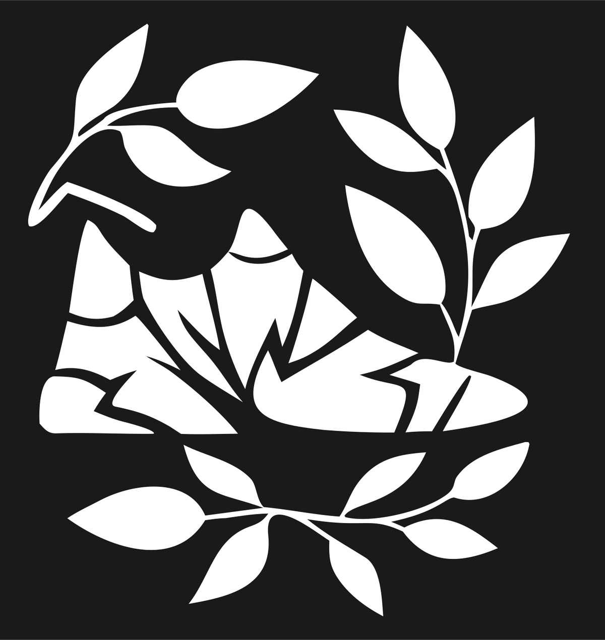 Botanical Sneaker Nature Mark #1a1a1a/#ffffff