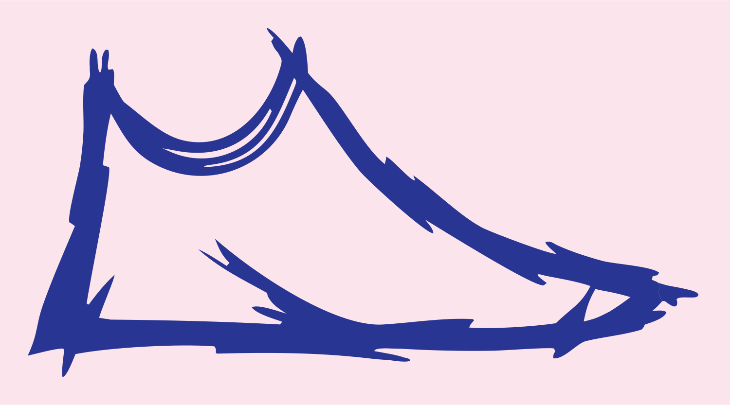 Hand-Drawn Sneaker Sketch Mark #fce4ec/#283593